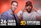Dupla Cacio e Marcos é mais uma atração confirmada da Expo Rosa 2026