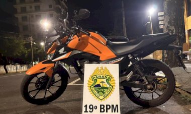 Motocicleta é recuperada minutos após assalto a mão armada em Marechal Rondon