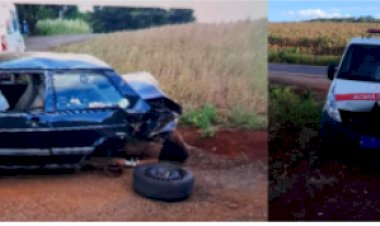 Colisão envolve veículo oficial e carro na PRC-467, em Marechal Cândido Rondon