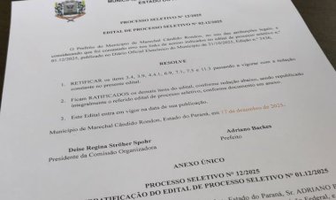 Inscrições para estágio em Direito na prefeitura de Marechal Cândido Rondon seguem abertas até 30 de janeiro