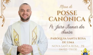 Dom João preside Missa de Posse Canônica do Pe. Jairo Itamar dos Santos em Nova Santa Rosa