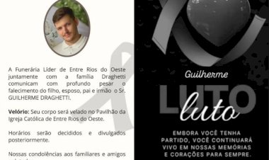 Jovem  de Entre Rios do Oeste morre após quatro dias internado por acidente na PR-495