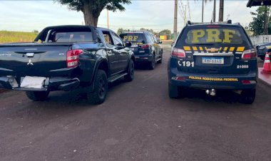 PRF recupera caminhonete furtada após perseguição na BR-163 e evita acidente grave