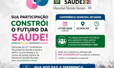 Pré-Conferências de Saúde começam na próxima semana em Marechal Rondon