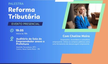 Palestra sobre Reforma Tributária será realizada nesta terça-feira em Nova Santa Rosa