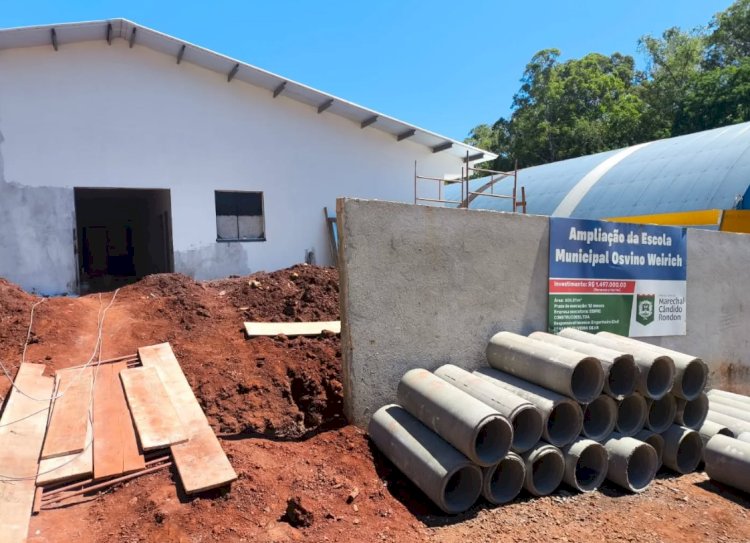 Obras na área da educação avançam em Marechal Cândido Rondon