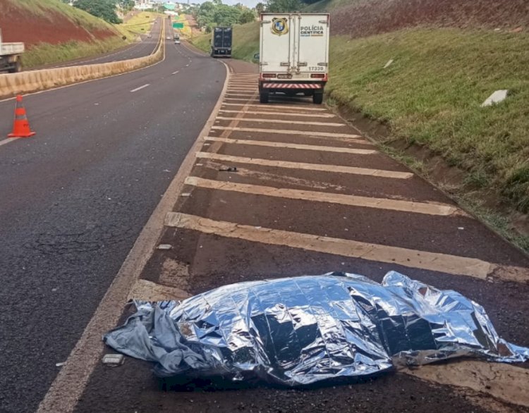 Mulher morre ao ser  atropelada na PRC-467 em Cascavel