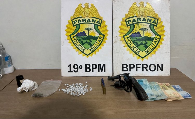 Polícia apreende drogas, arma e munições em ponto de tráfico no bairro Augusto II em Marechal Rondon