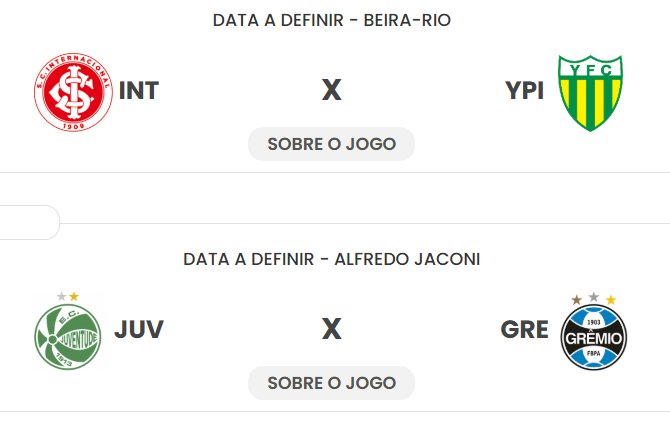 Semifinais do Campeonato Gaúcho 2026 estão definidas e prometem grandes clássicos