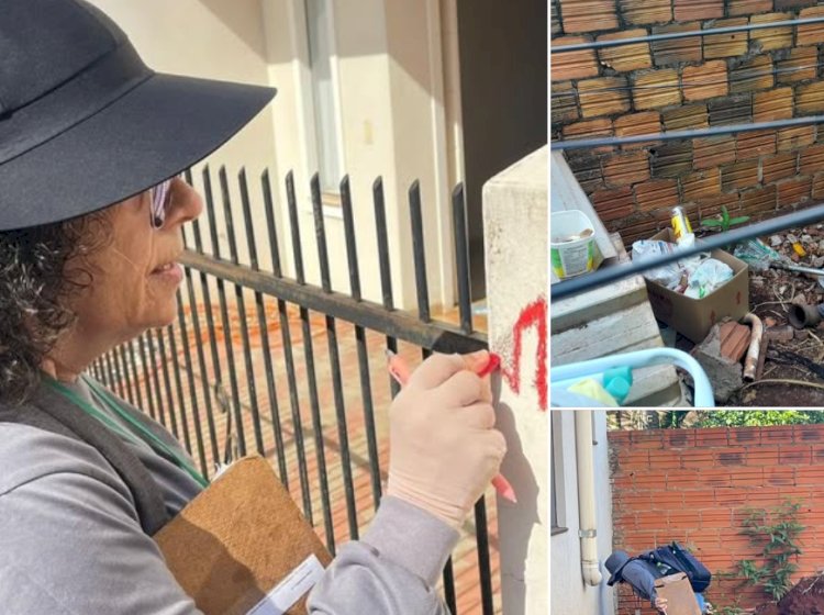 Agentes intensificam vistorias em áreas com índice de alerta para o Aedes aegypti em Marechal Rondon