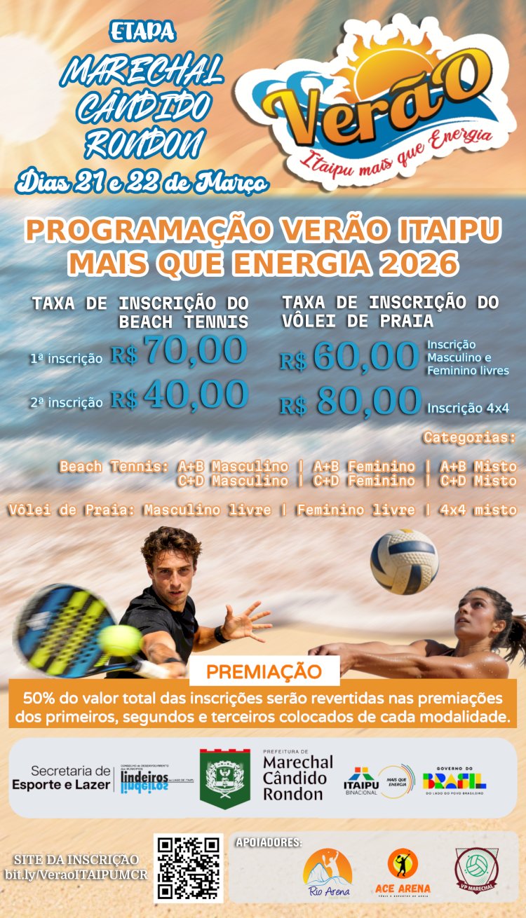 Marechal Cândido Rondon recebe o programa “Verão ITAIPU Mais que Energia 2026” em Porto Mendes