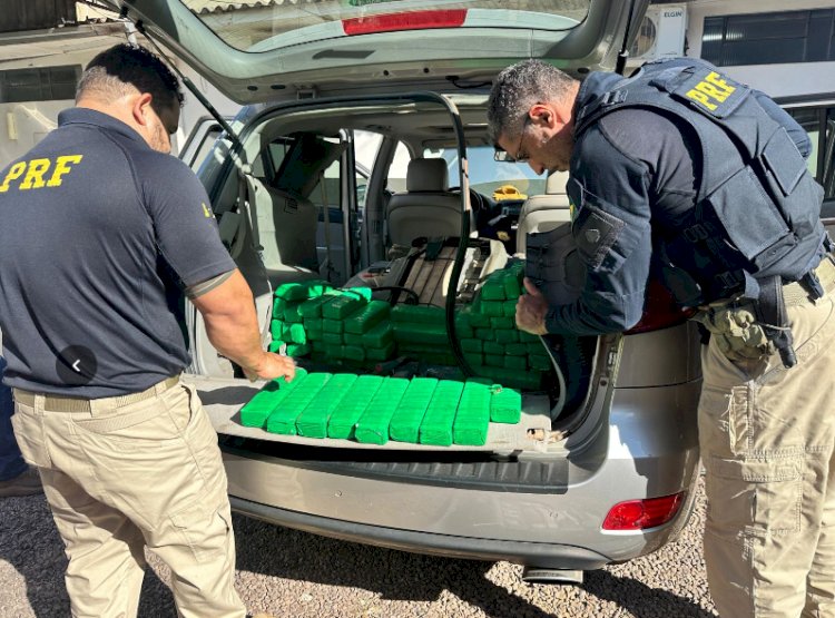 PRF apreende 137 quilos de maconha escondidos em SUV na BR-369, em Ubiratã
