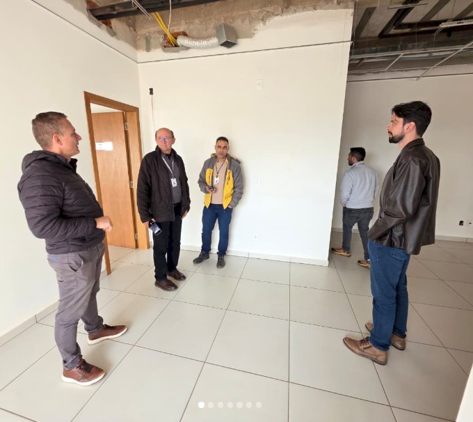 Vistoria técnica avalia retomada das obras da sede do BPFRON em Marechal Rondon