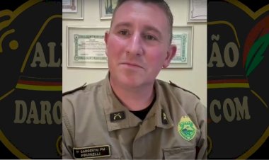 Comandante do destacamento da PM de Nova Santa Rosa,  completa 20 anos de serviços prestados