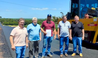 Obras na rodovia entre Alto Santa Fé e Santa Rita do Oeste estão na fase final