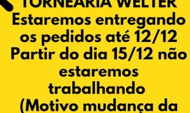 Funilaria e Tornearia Welter anuncia mudança para nova sede e pausa temporária nas atividades