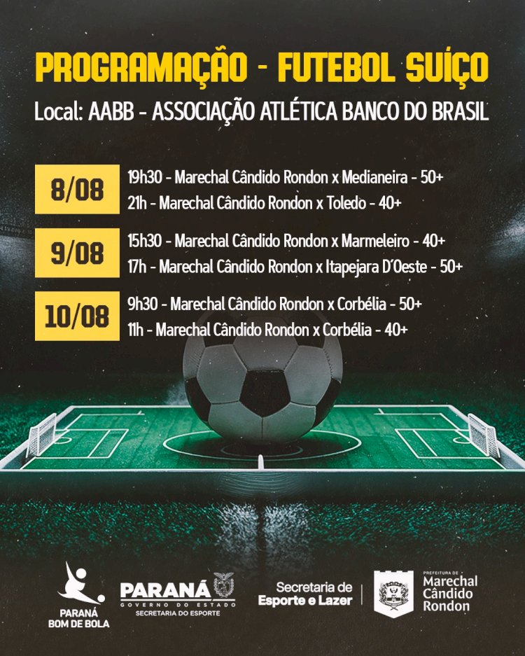Marechal Cândido Rondon recebe fase macrorregional do Paraná Bom de Bola com futebol em várias categorias