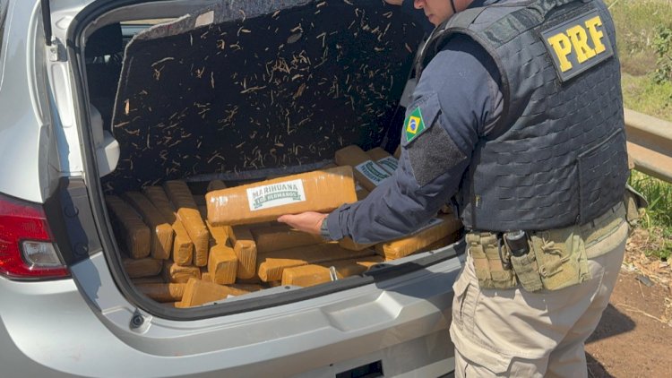 PRF apreende mais de 160 quilos de maconha que seriam entregues em Porto Alegre