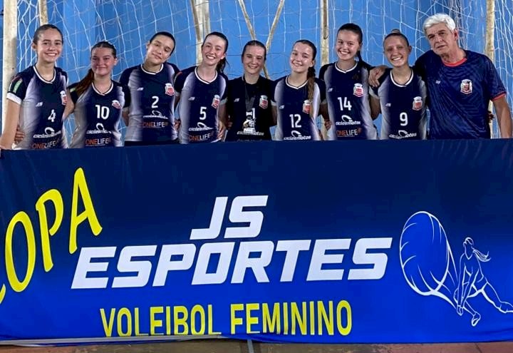 Sub-14 de Nova Santa Rosa é campeão da segunda etapa da Copa JS Esportes de Voleibol