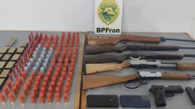 BPFRON prende dois homens e apreende  arsenal de armas de fogo e munição em Marechal Cândido Rondon