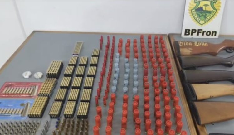 BPFRON prende dois homens e apreende  arsenal de armas de fogo e munição em Marechal Cândido Rondon