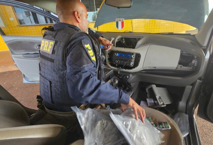 PRF apreende quase 20 kg de haxixe e skunk na BR-272, em Guaíra